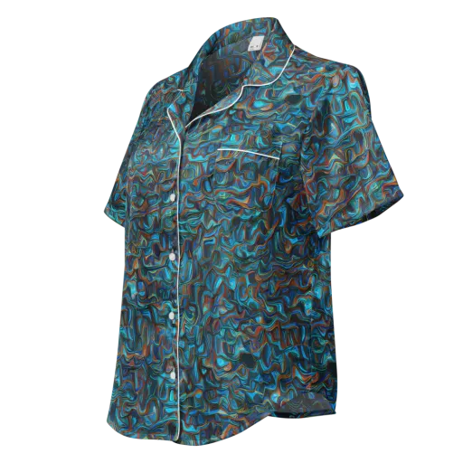 Copper Tide on a Women's Short Sleeve Pajama Top