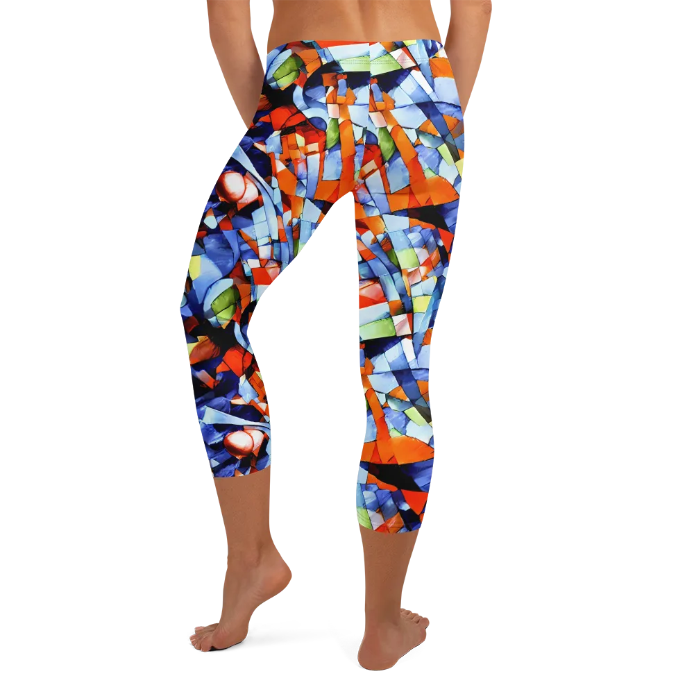 Cubist Current on Capri Leggings — Back