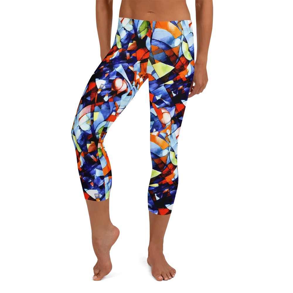 Cubist Current on Capri Leggings — Front