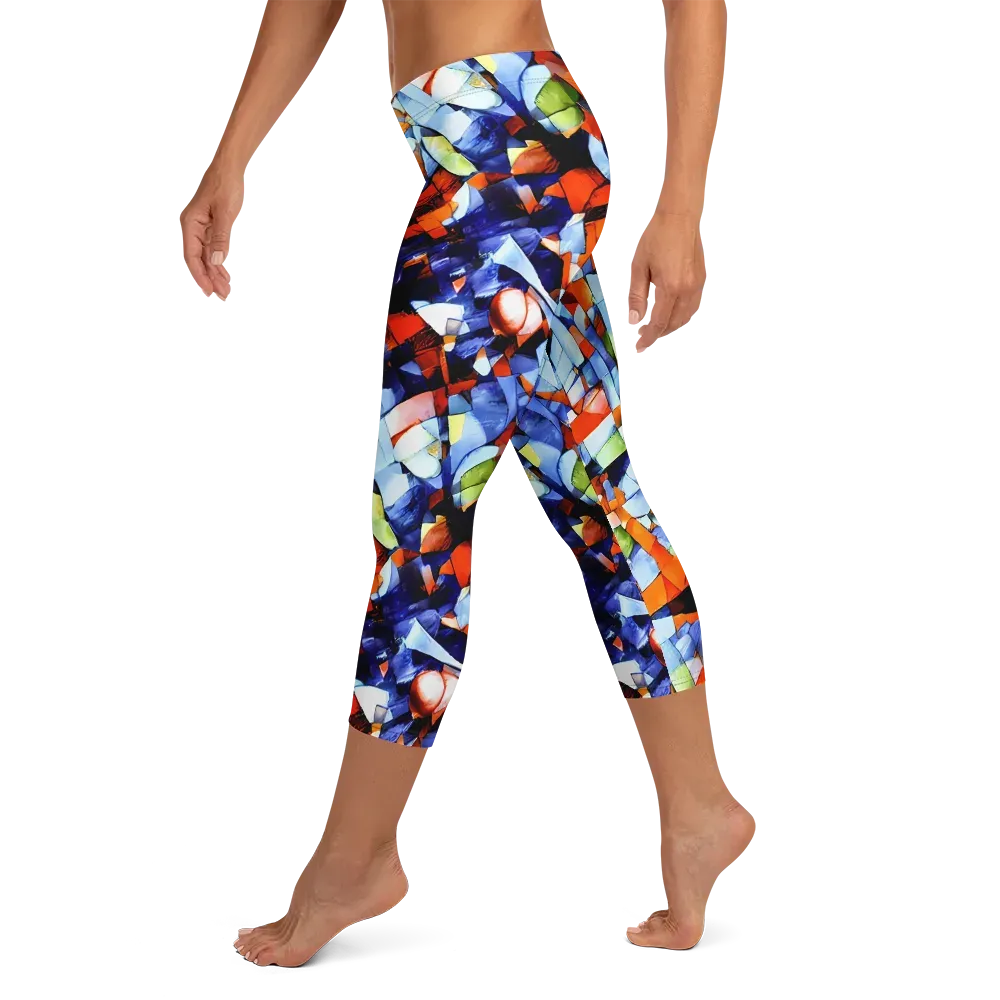 Cubist Current on Capri Leggings — Left