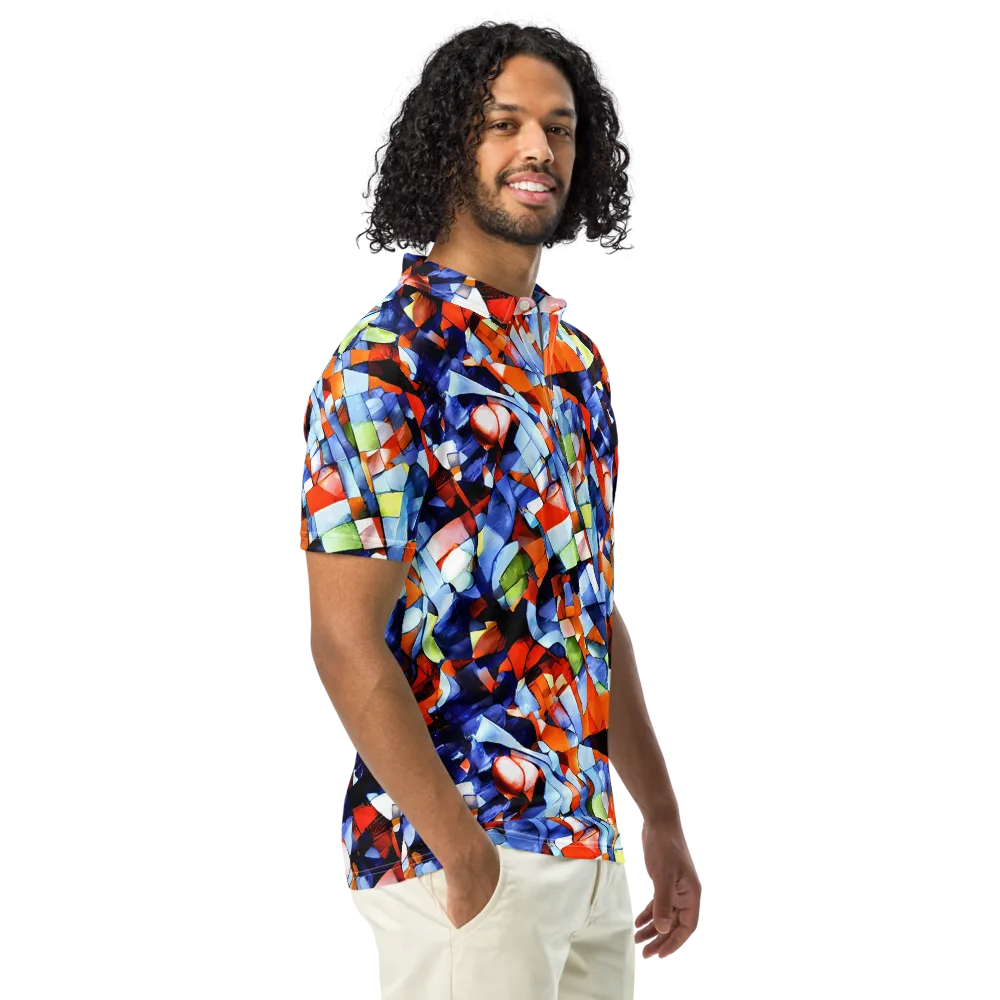 Cubist Current on Men's Slim Fit Polo Shirt — Right Front