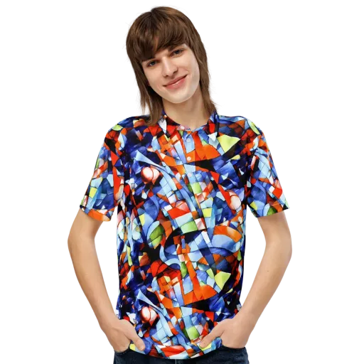 Cubist Current on a Men's Slim Fit Polo Shirt
