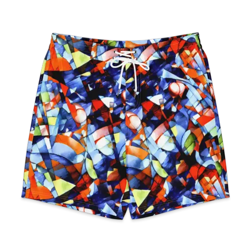 Cubist Current on a Men's Board Shorts