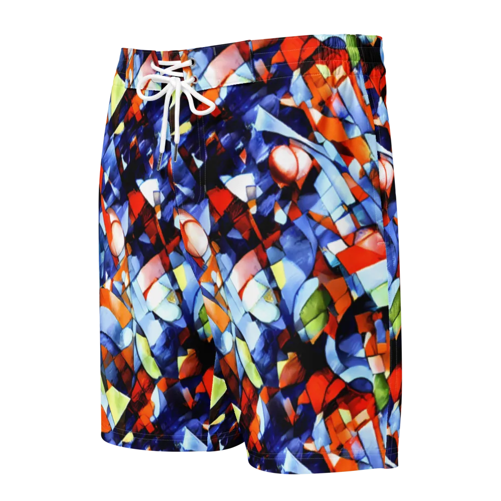 Cubist Current on Men's Board Shorts — Front