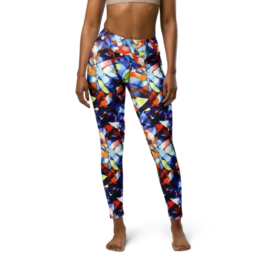 Cubist Current on a Yoga Leggings