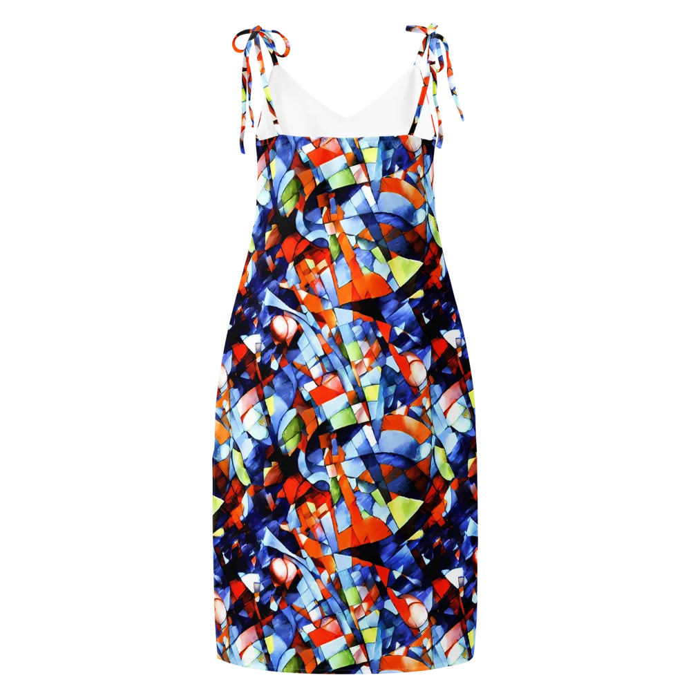 Cubist Current on Slip Dress — Back