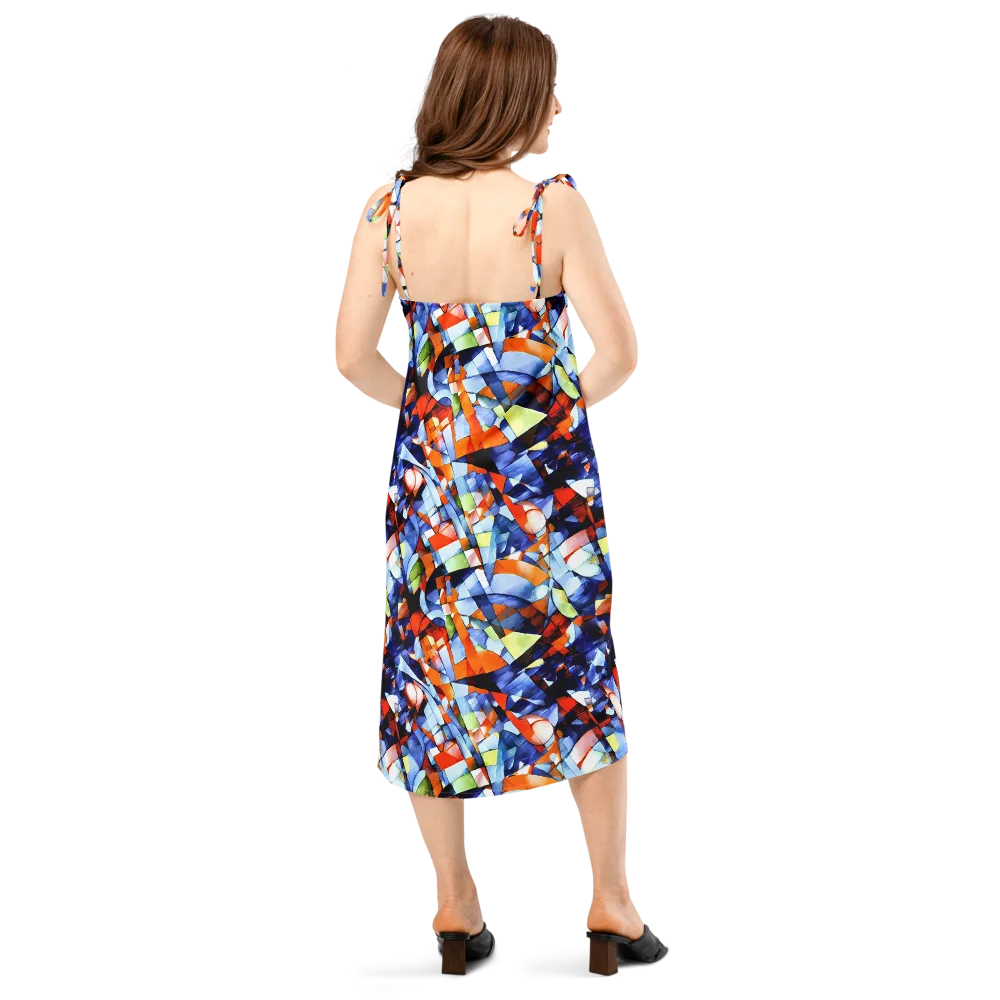 Cubist Current on Slip Dress — Back