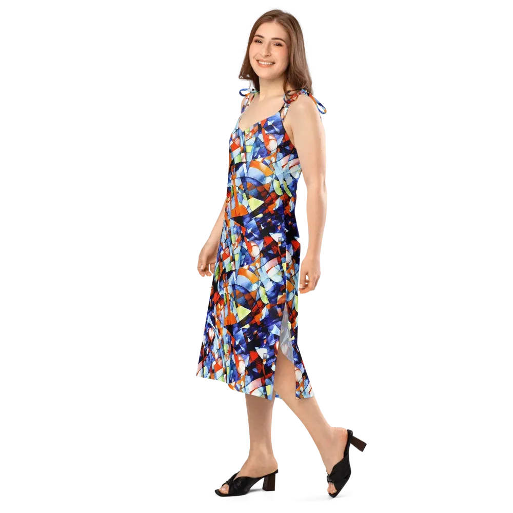Cubist Current on Slip Dress — Left Front