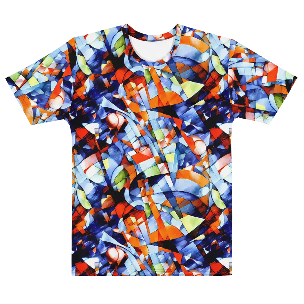 Cubist Current on Men's Cotton Crew Neck T-Shirt — Front