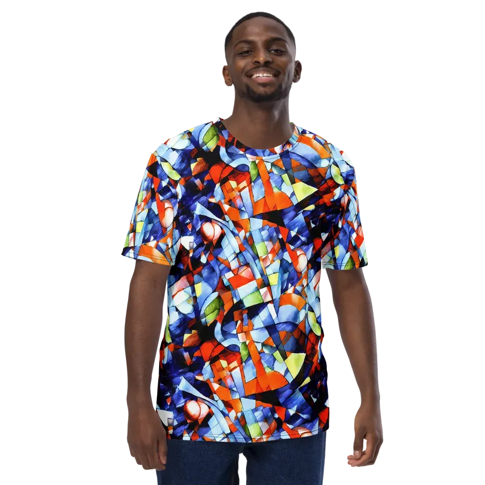 Cubist Current on Men's Crew Neck T-Shirt — Front