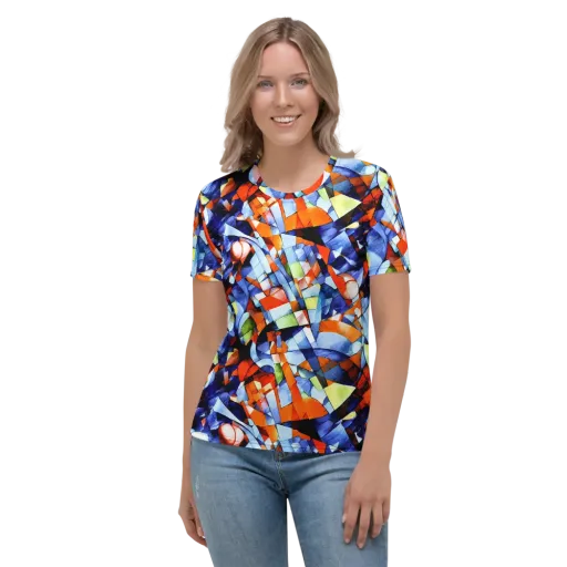Cubist Current on a Women's Crew Neck T-Shirt