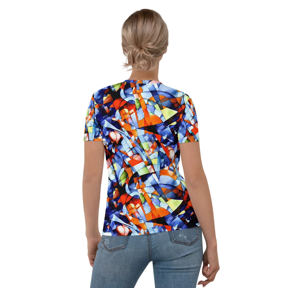 Cubist Current on Women's Crew Neck T-Shirt — Back