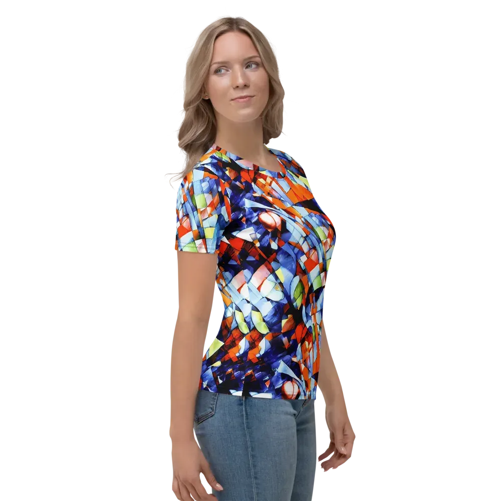 Cubist Current on Women's Crew Neck T-Shirt — Right