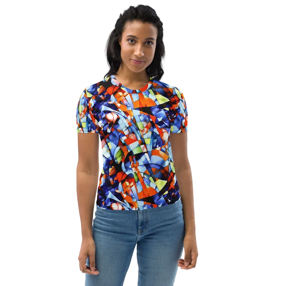 Cubist Current on Women's Crew Neck T-Shirt — Front