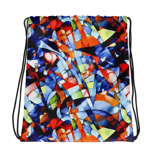 Cubist Current on a Drawstring Bag