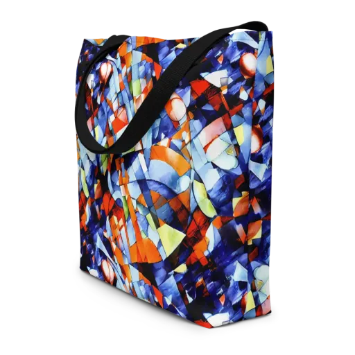 Cubist Current on a Large Tote Bag W/ Pocket