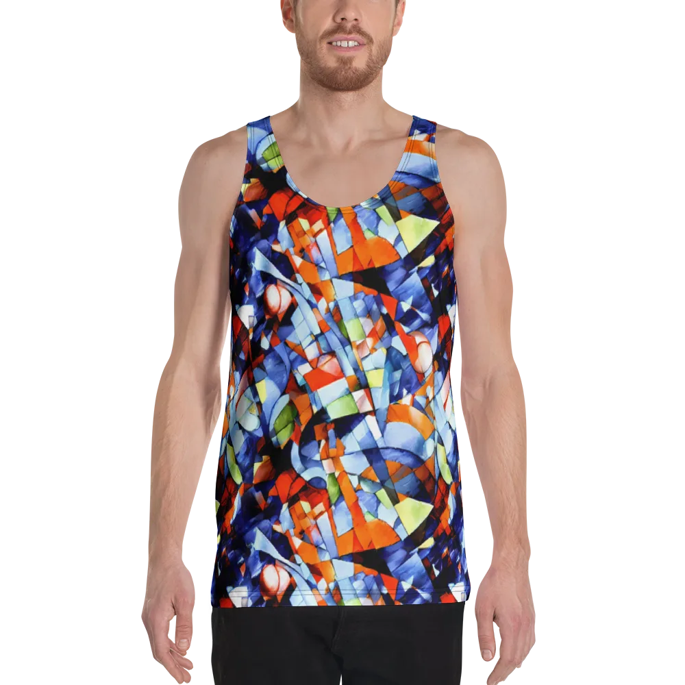 Cubist Current on Men's Tank Top — Front