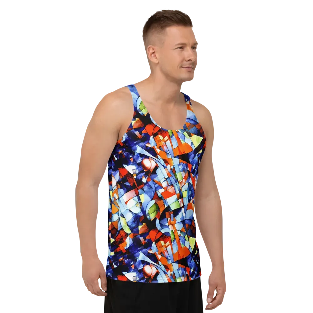 Cubist Current on Men's Tank Top — Right Front