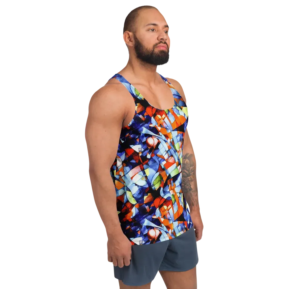 Cubist Current on Men's Tank Top — Right Front