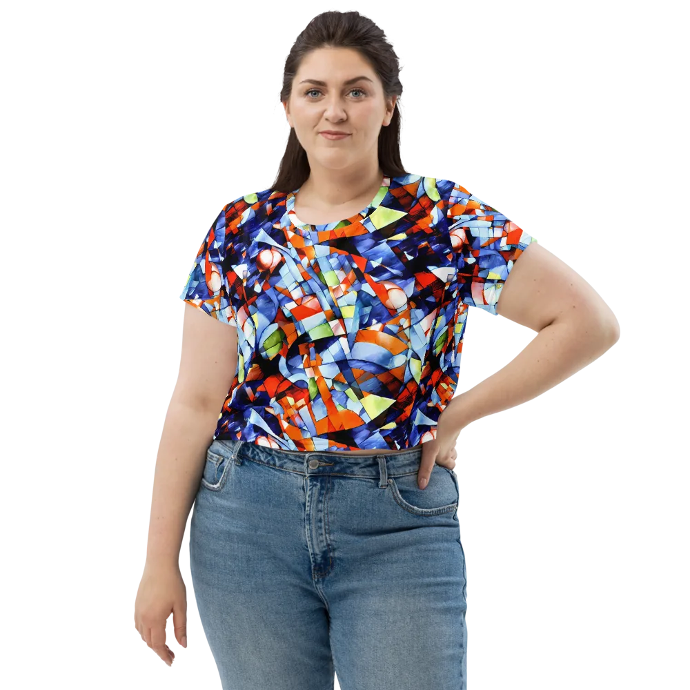 Cubist Current on Crop Tee — Front