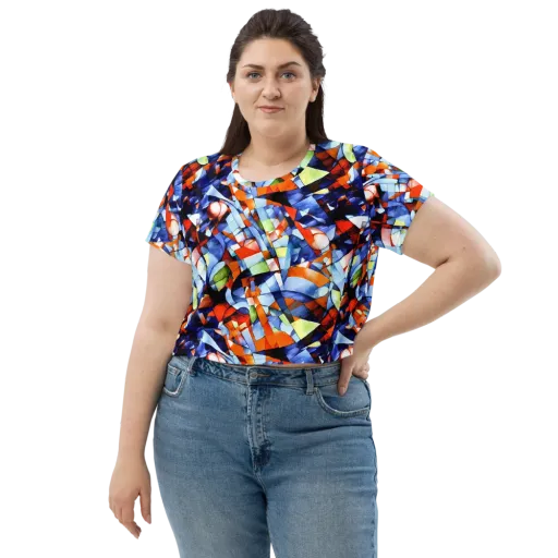 Cubist Current on a Crop Tee