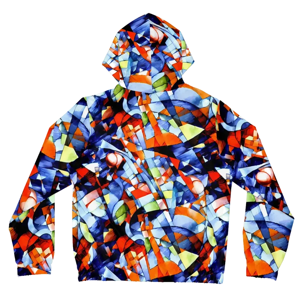 Cubist Current on Women's Full-Zip Hoodie — Back