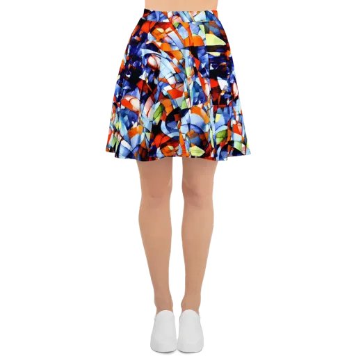 Cubist Current on a Skater Skirt