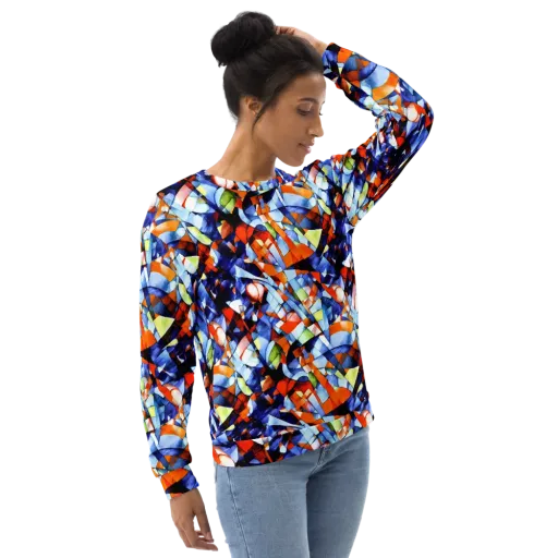 Cubist Current on a Sweatshirt