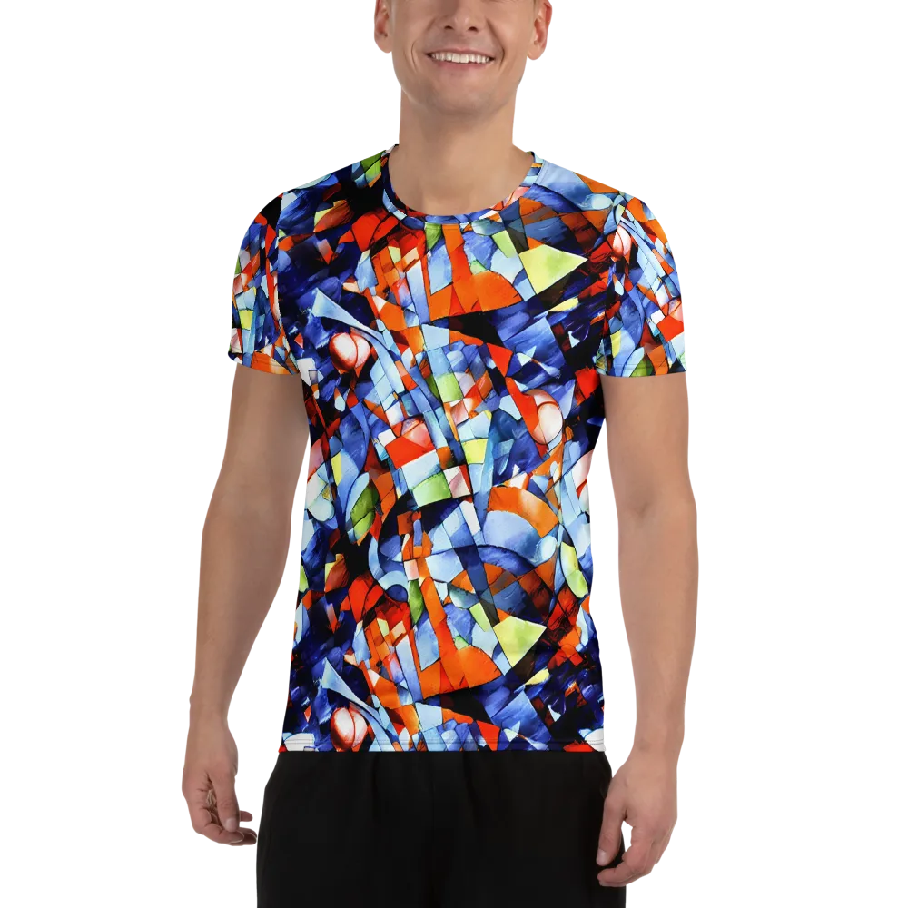 Cubist Current on Men's Athletic T-Shirt — Front