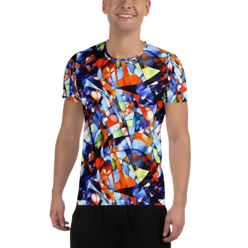 Cubist Current on a Men's Athletic T-Shirt