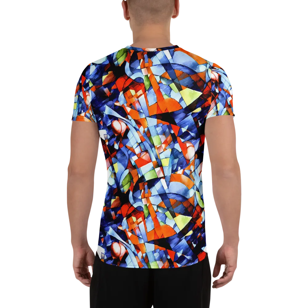Cubist Current on Men's Athletic T-Shirt — Back