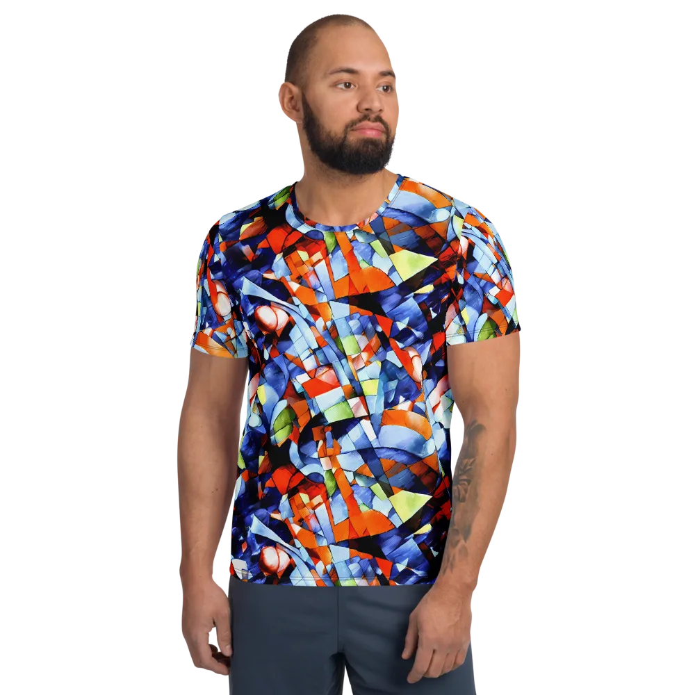 Cubist Current on Men's Athletic T-Shirt — Front