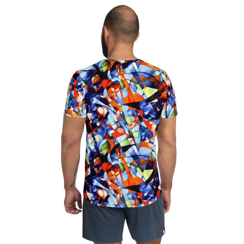 Cubist Current on Men's Athletic T-Shirt — Back
