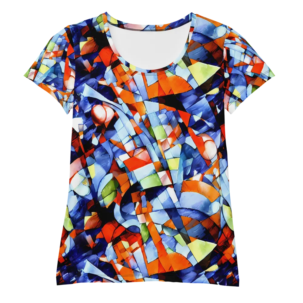 Cubist Current on Women's Athletic T-Shirt — Front