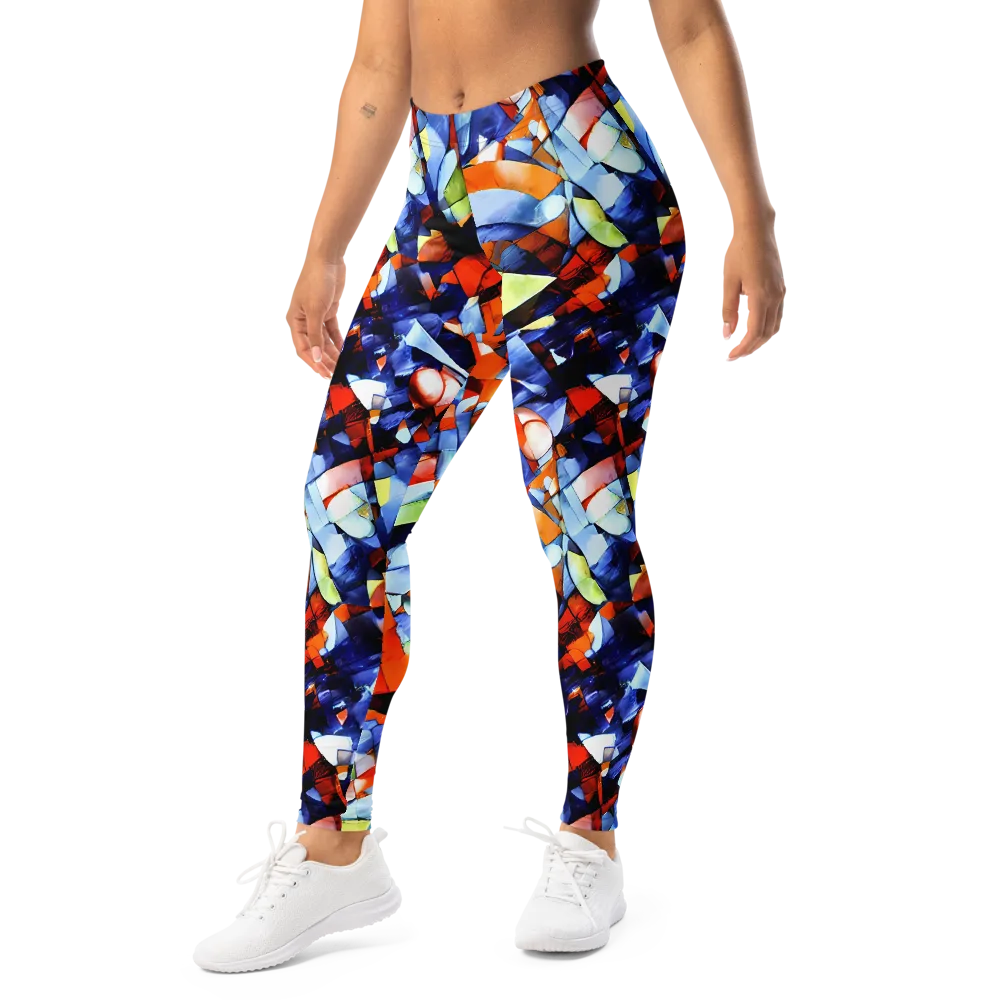 Cubist Current on Leggings — Left Front