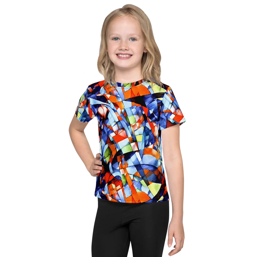 Cubist Current on Kids Crew Neck T-Shirt — Front