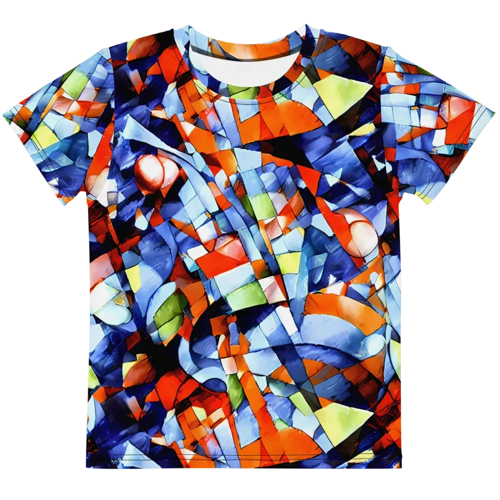 Cubist Current on Kids Crew Neck T-Shirt — Front