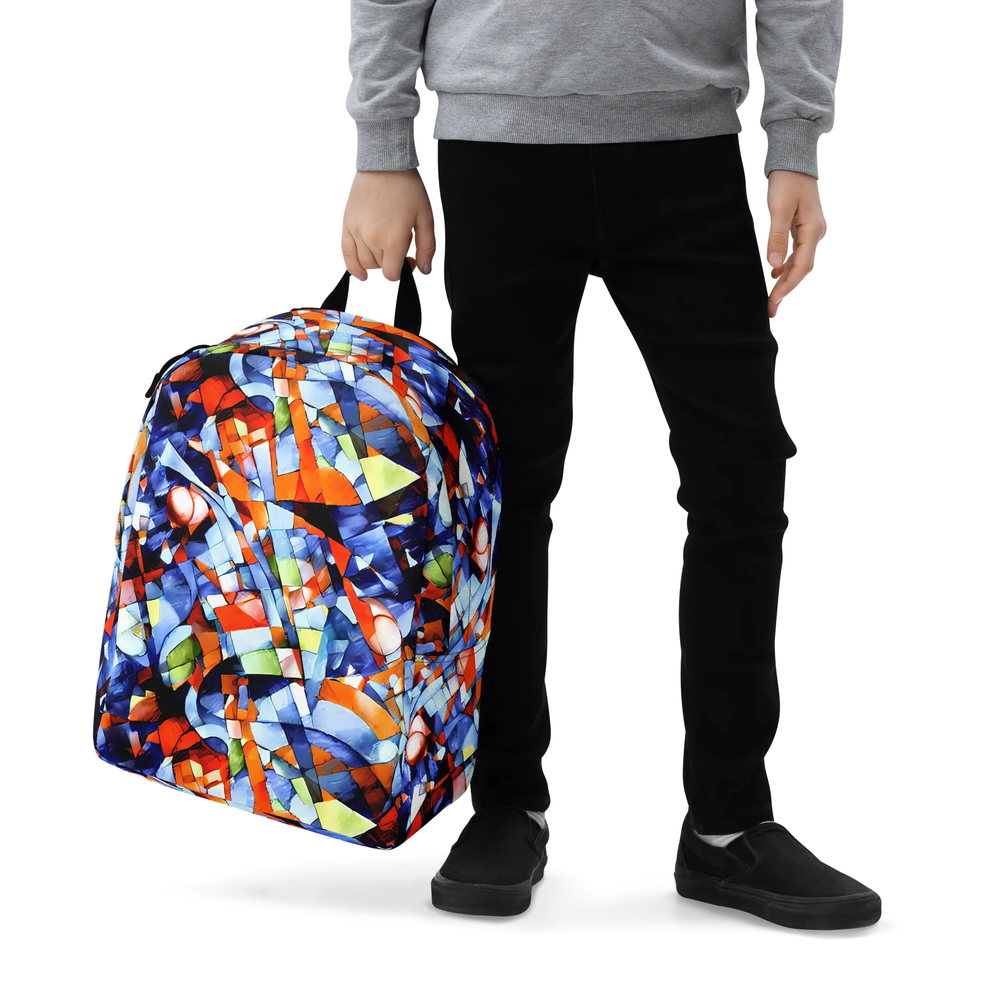 Cubist Current on Minimalist Backpack — Zoomed-in