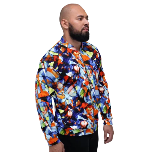 Cubist Current on a Bomber Jacket