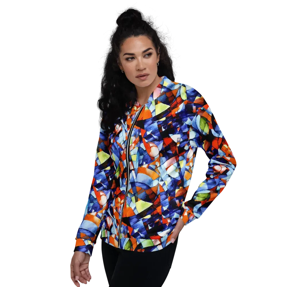 Cubist Current on Bomber Jacket — Left