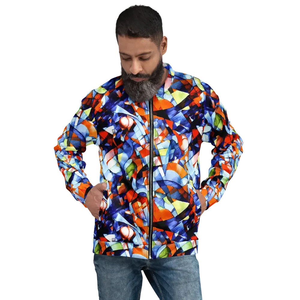 Cubist Current on Bomber Jacket — Front
