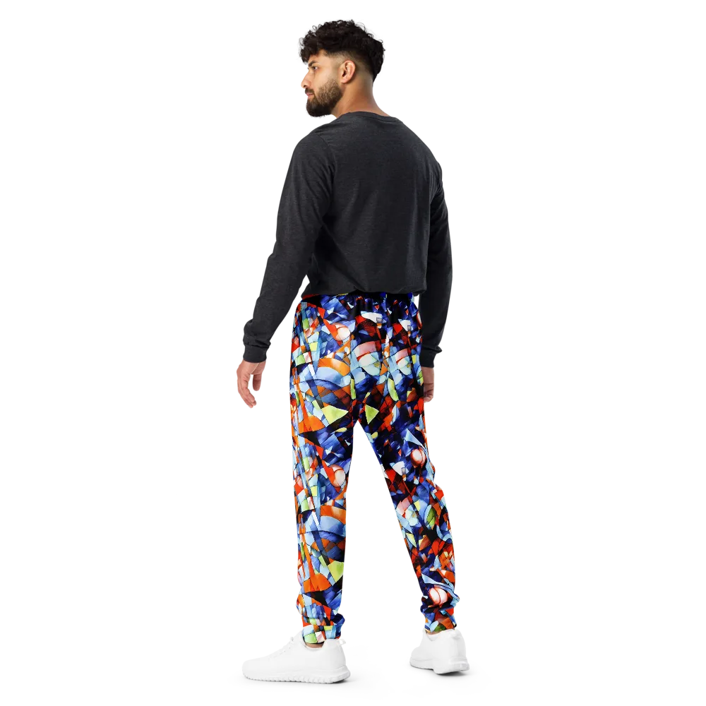 Cubist Current on Men's Joggers — Back