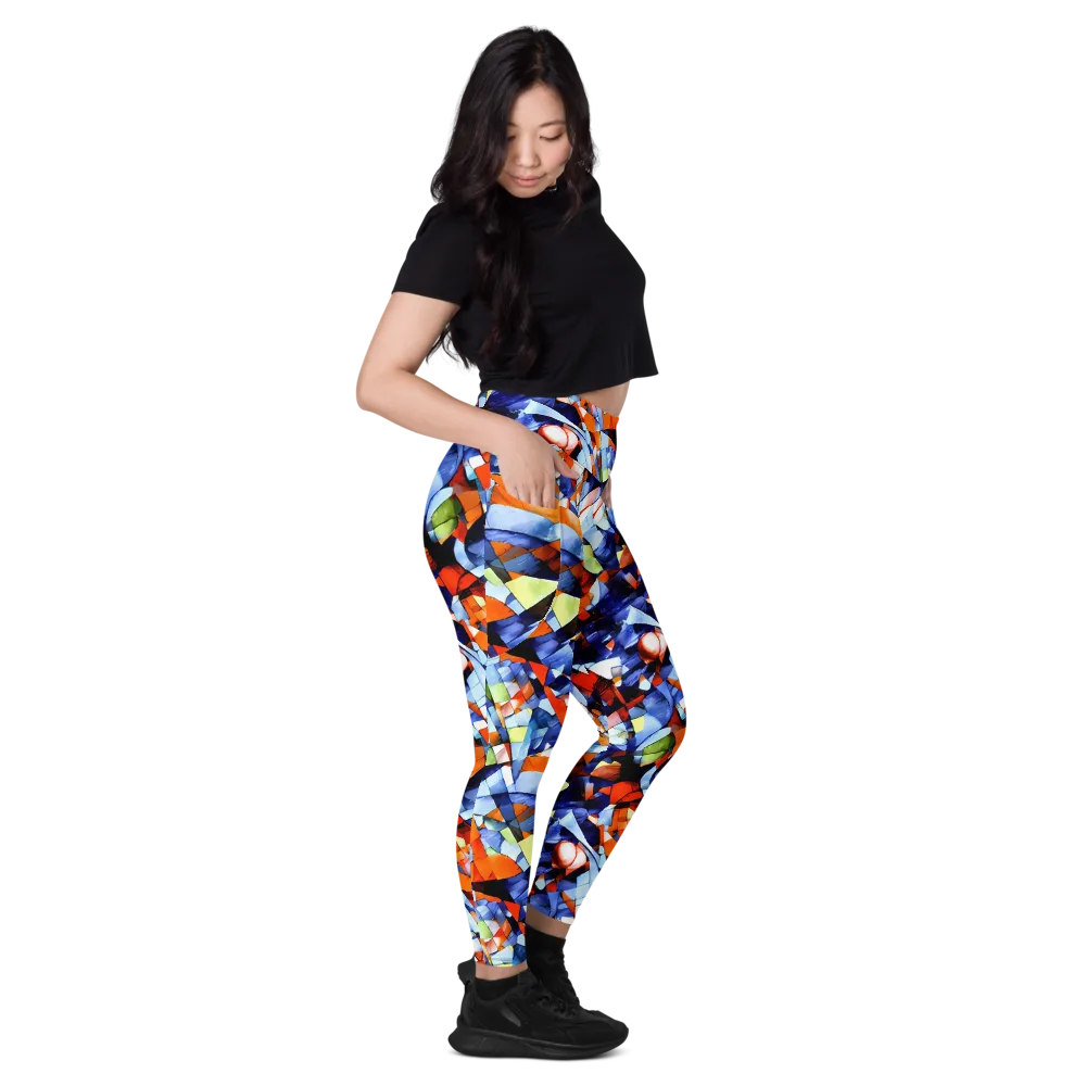 Cubist Current on Leggings with Pockets — Right