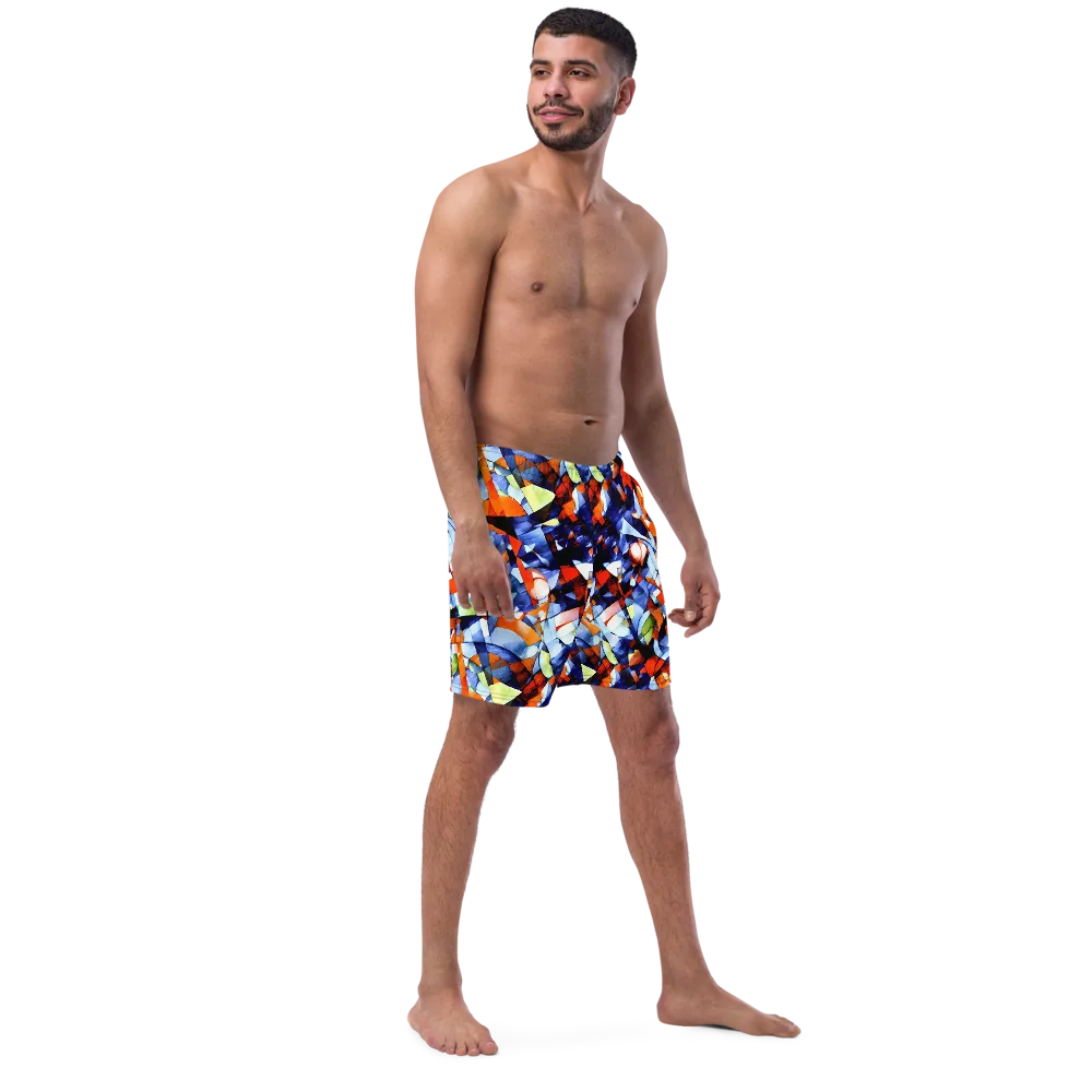 Cubist Current on Swim Trunks — Right Front