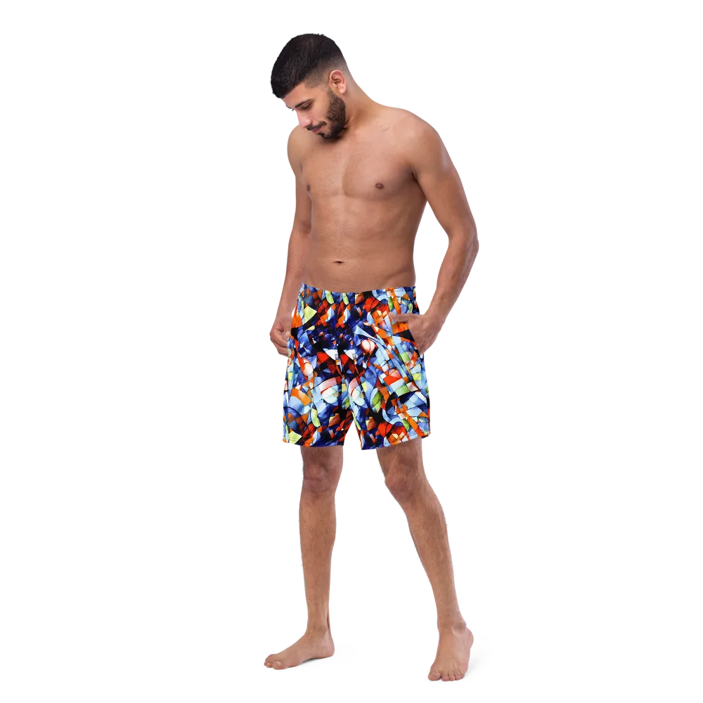 Cubist Current on Swim Trunks — Left Front