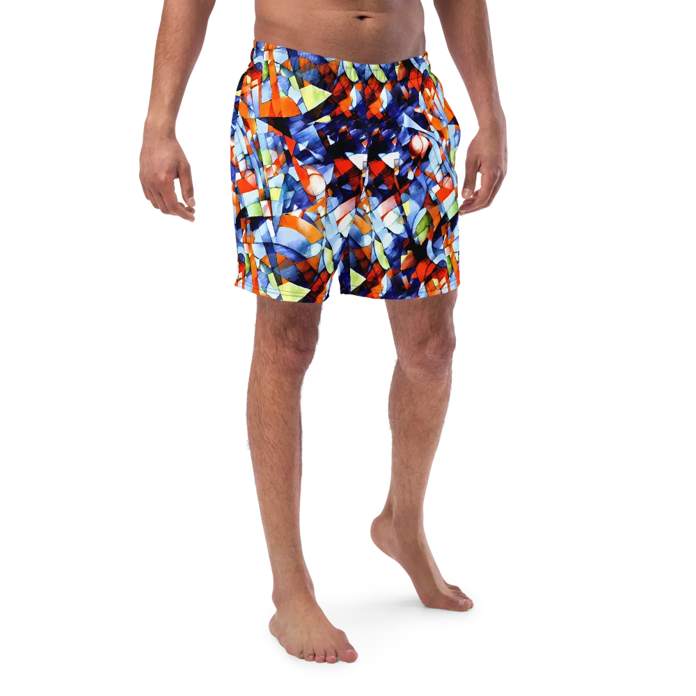 Cubist Current on Swim Trunks — Front