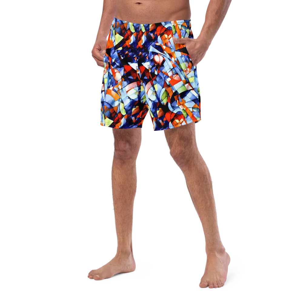 Cubist Current on Swim Trunks — Left Front