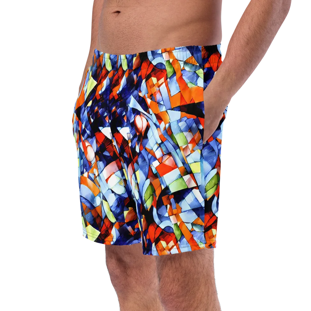Cubist Current on Swim Trunks — Left Front