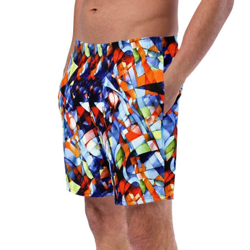 Cubist Current on a Swim Trunks