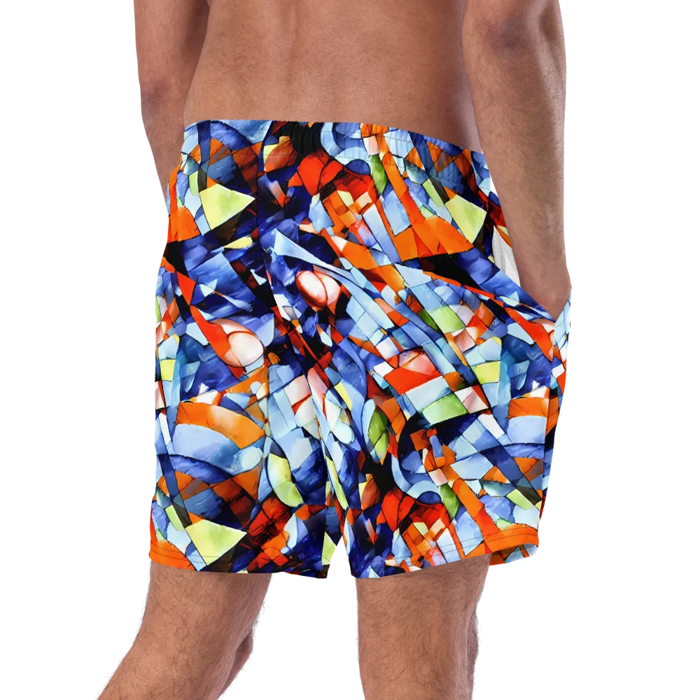 Cubist Current on Swim Trunks — Right Back